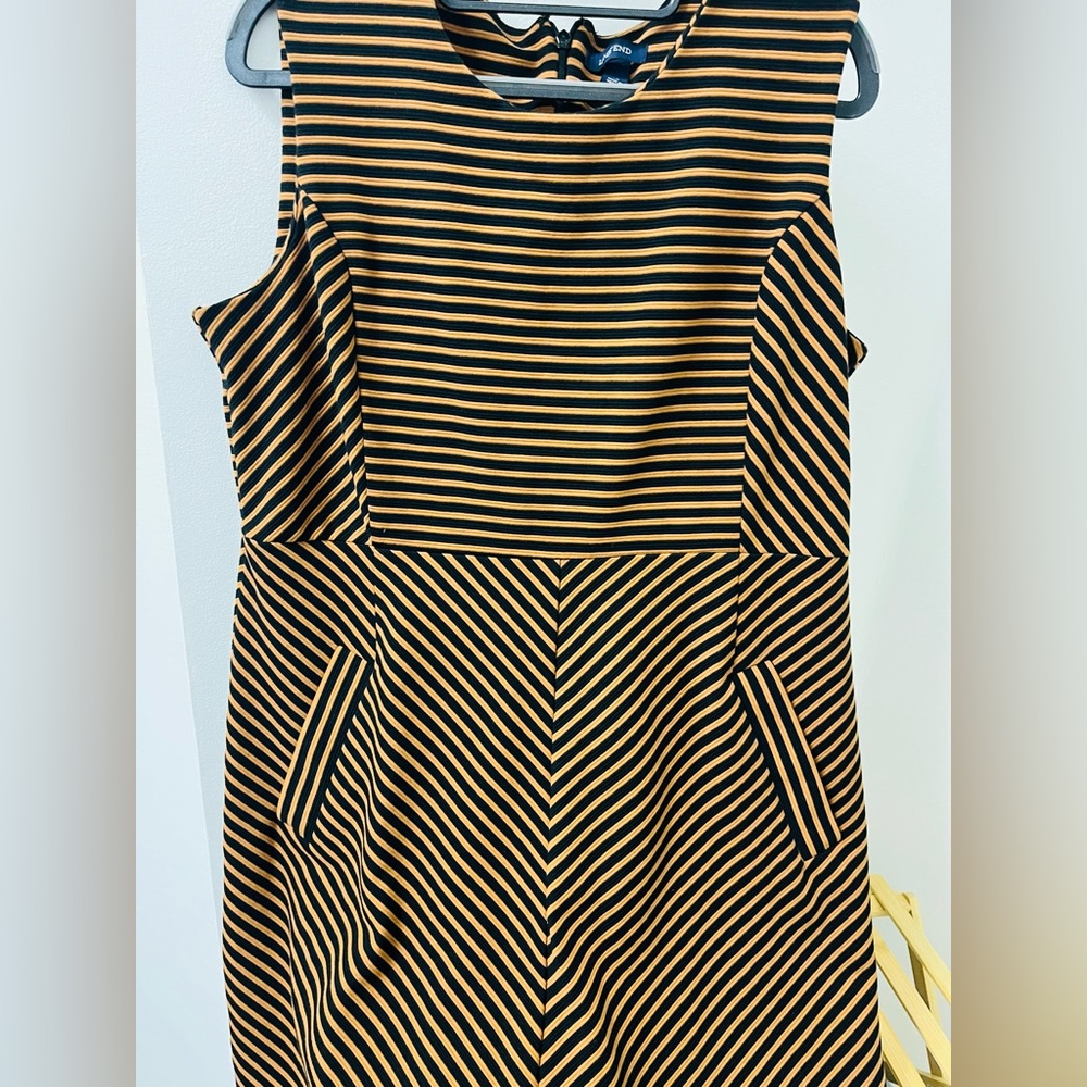 Amazing Transition Lands' End Striped Sheath Dress